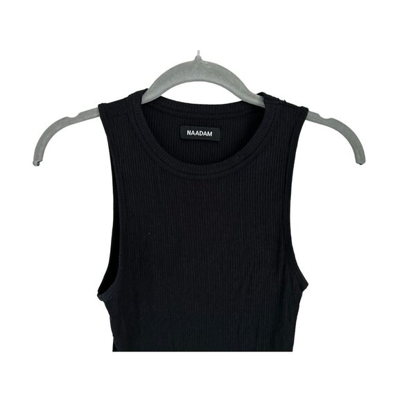 NADAM Bodysuit Knitted Modal Cashmere Black Crewneck Fitted Size XSmall - Picture 3 of 6